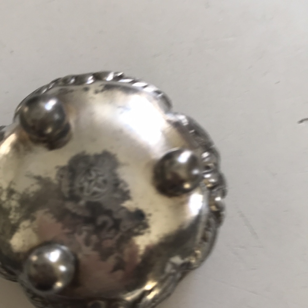 Antique Victorian Wilcox Salt Cellar and small plated tray - Picture 3 of 9